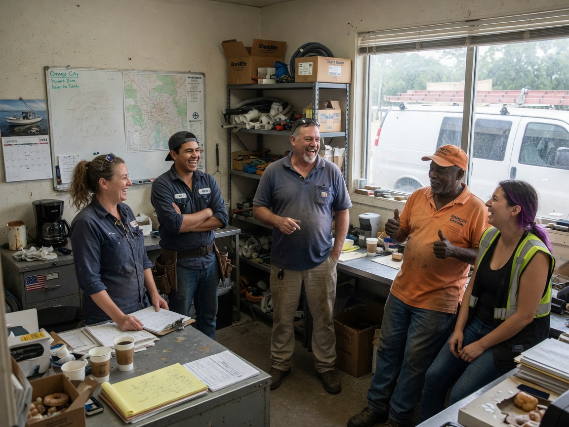 The Discount Rooter Services team at work in Orange City